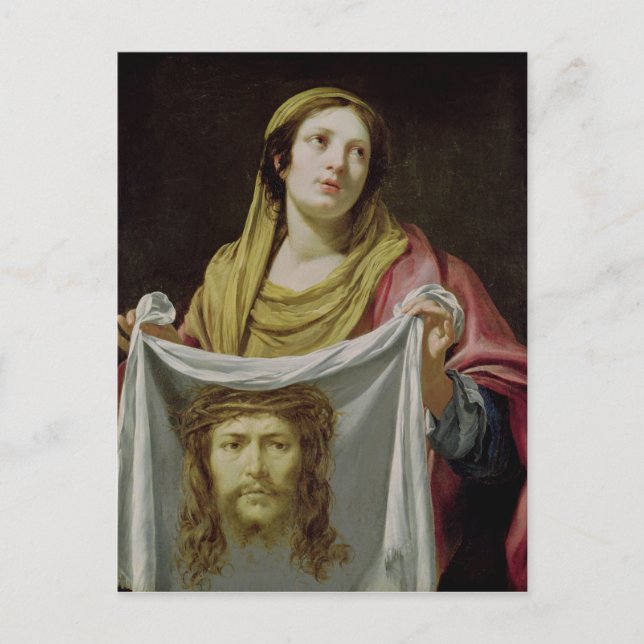 St. Veronica Holding the Holy Shroud Postcard (Front)