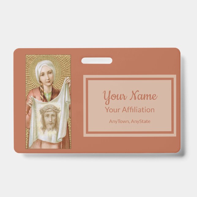 St. Veronica of Jerusalem (JM 60; Style2) ID Badge (Front)
