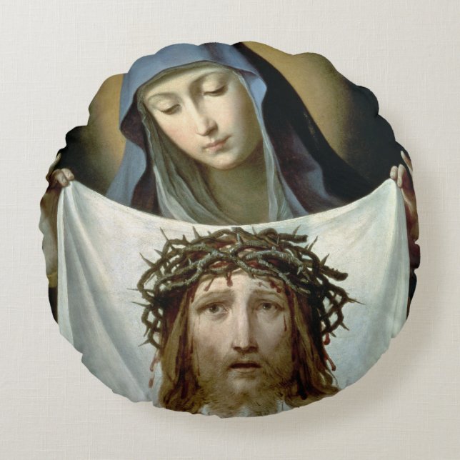 St. Veronica Round Cushion (Front)