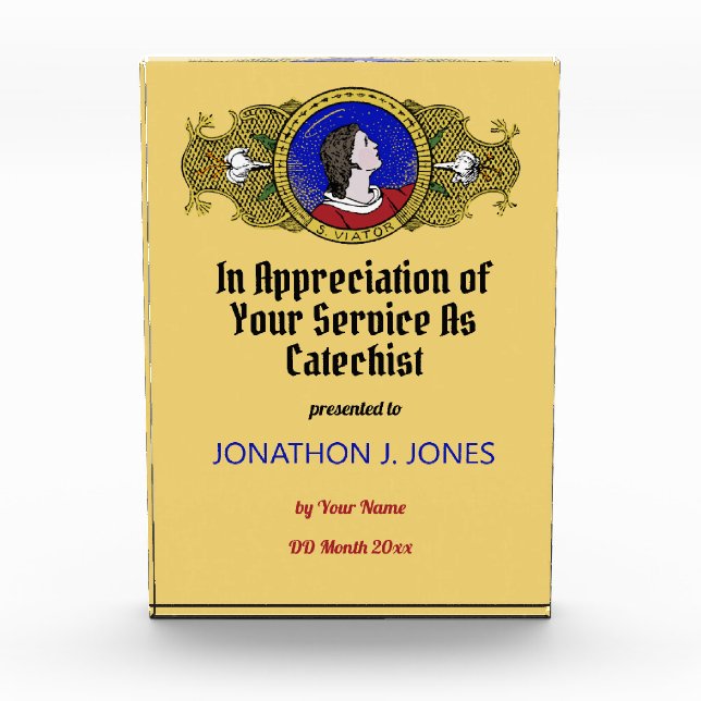 St. Viator of Lyon the Catechist (LD 001) Photo Block (Front)