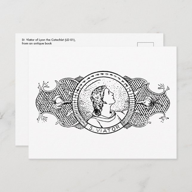 St. Viator of Lyon the Catechist (LD 001)  Postcard (Front/Back)