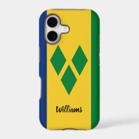 St Vincent and the Grenadines Flag First Name Text