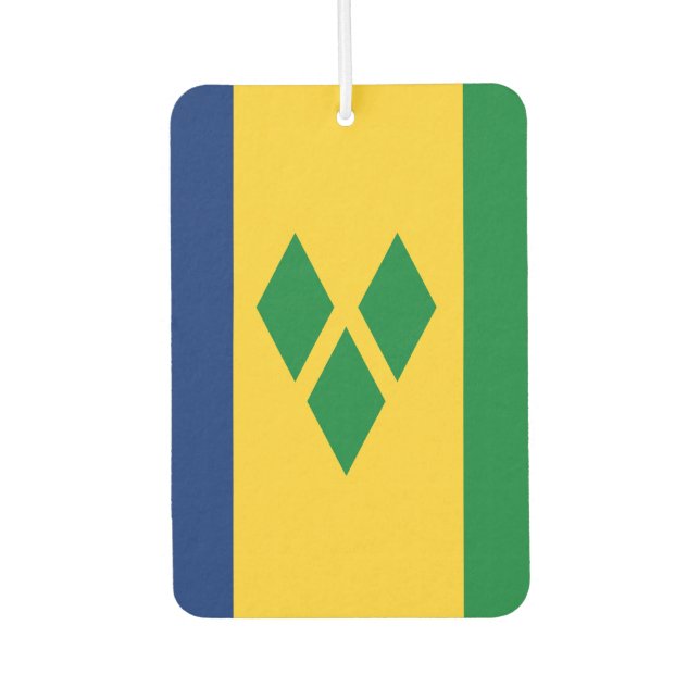 St Vincent and the Grenadines Flag Vincy Car Air Freshener (Front)