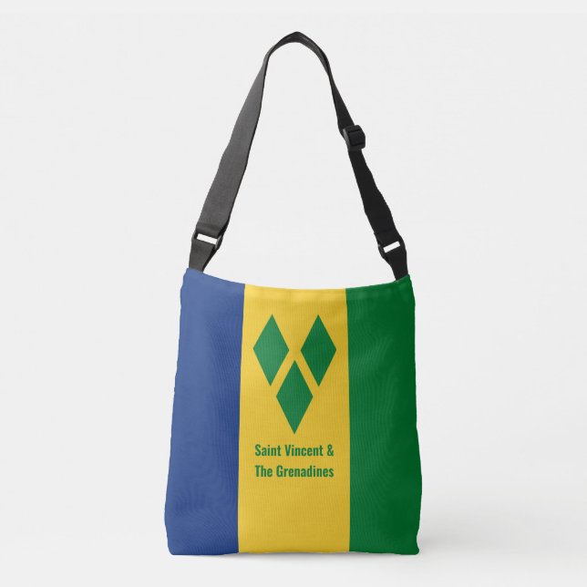 St Vincent and the Grenadines Flag Vincy Crossbody Bag (Front)
