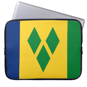 St Vincent and the Grenadines Flag Vincy Laptop Sleeve