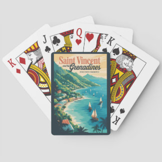 St Vincent and the Grenadines Landscape Retro Playing Cards