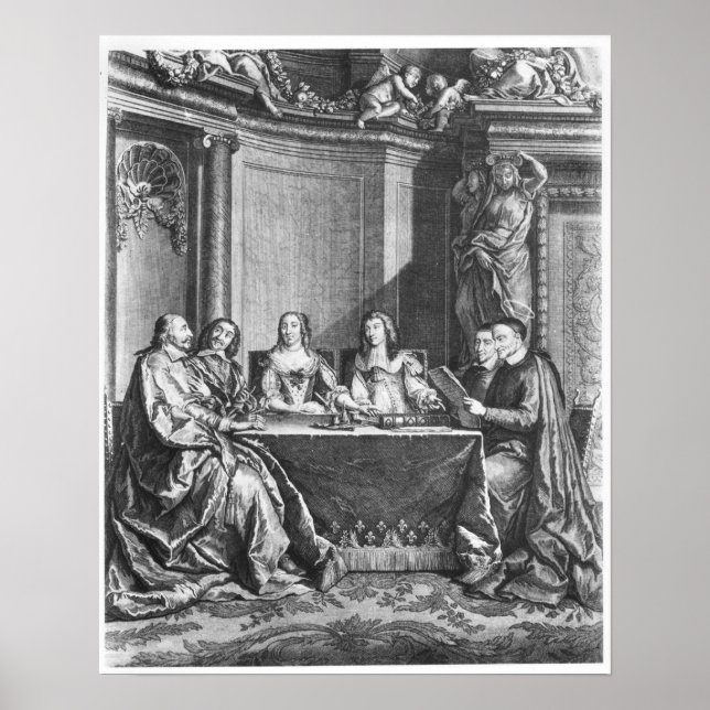 St. Vincent de Paul  and Cardinal Jules Mazarin Poster (Front)