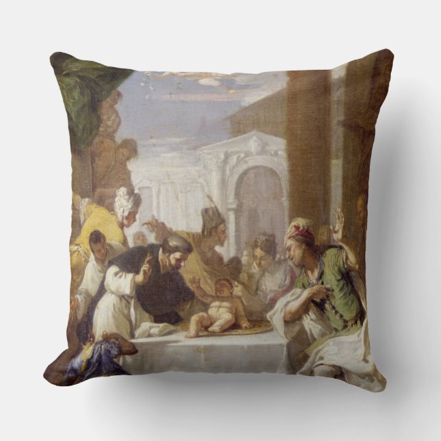 St. Vincent Ferrer performing a miracle Cushion (Front)