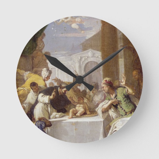 St. Vincent Ferrer performing a miracle Round Clock (Front)