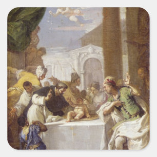 St. Vincent Ferrer performing a miracle Square Sticker