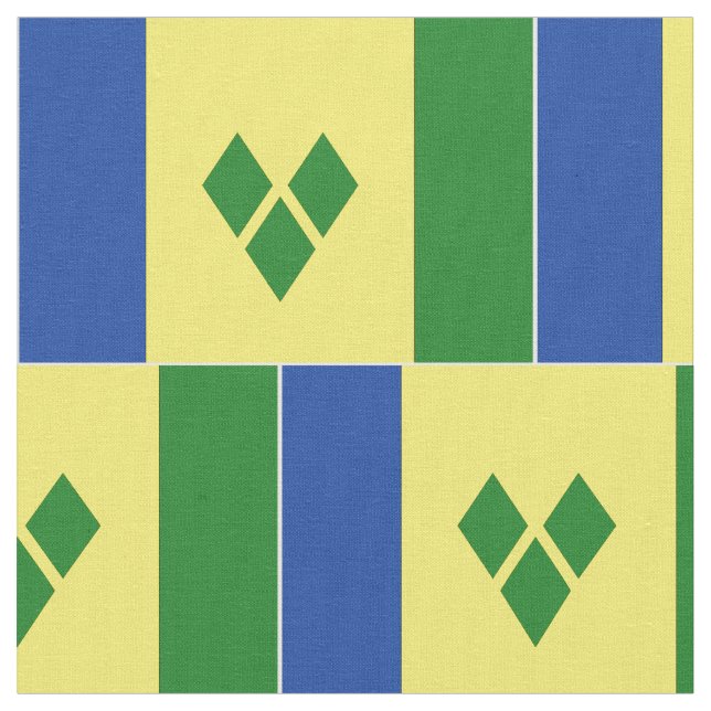 St. Vincent Flag Fabric (Close Up)