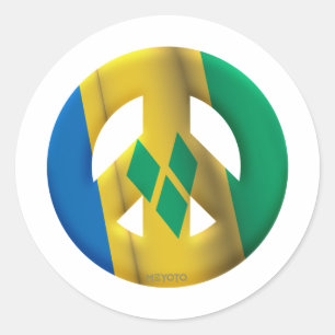 St. Vincent Grenadines Classic Round Sticker
