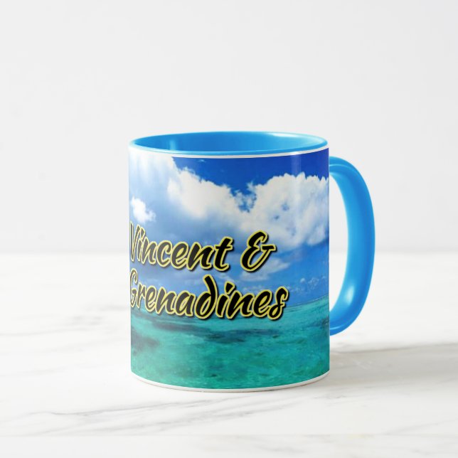 St. Vincent & The Grenadines sea sky Mug (Front Right)