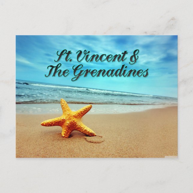 St. Vincent & The Grenadines starfish Postcard (Front)