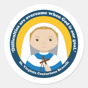 St. Virginia Centurione Bracelli Classic Round Sticker