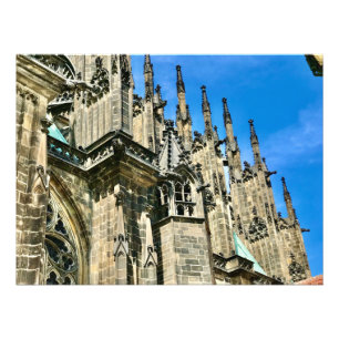 St. Vitus Cathedral Spires -Prague, Czech Republic Photo Print