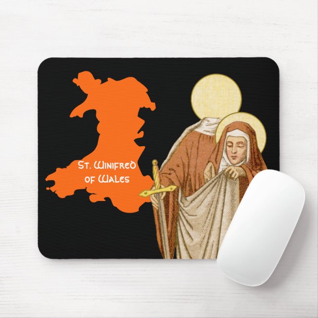 St. Winifred of Wales (P 002) Mouse Pad (With Mouse)