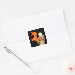 St. Winifred of Wales (P 002) Square Sticker