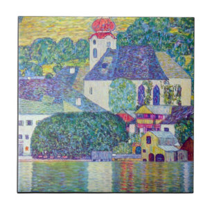 St. Wolfgang Church by Gustav Klimt Tile