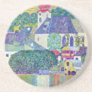 St. Wolfgang Church by Gustav Klimt, Victorian Art Coaster