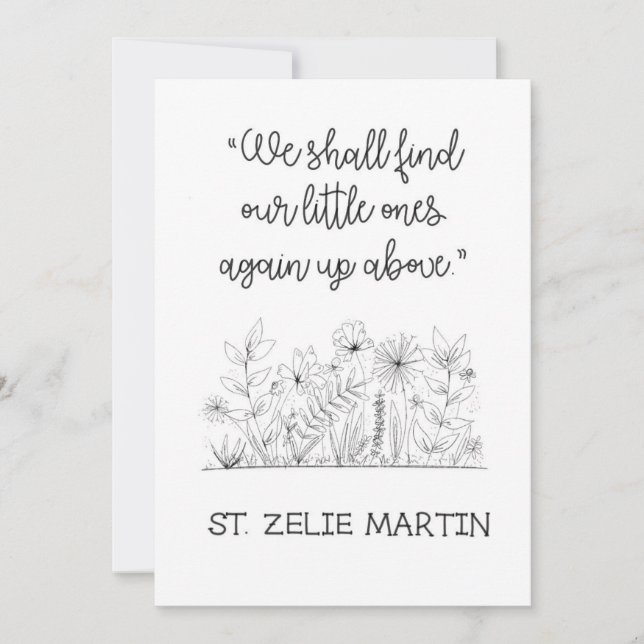 St. Zelie Martin Miscarriage Sympathy Card (Front)