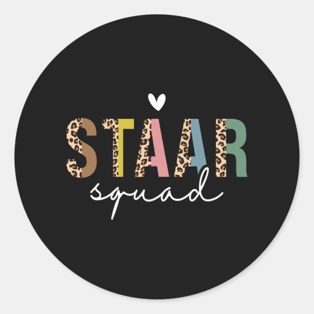 Staar Day Squad Mode On Teacher Testing Day Studen Classic Round Sticker (Front)