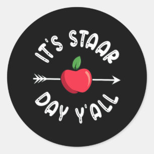Staar Day Yall Texas Staar Test Day Classic Round Sticker