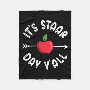 Staar Day Yall Texas Staar Test Day Fleece Blanket