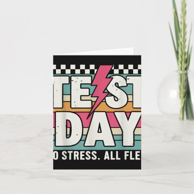 Staar State Test Teacher Testing Day No Stress All Card (Front)