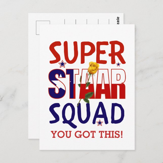 Staar Texas Test Day Teacher Motivational Postcard (Front/Back)