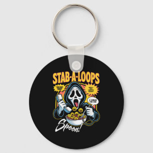 Stab-a-loops Horror Cereal Box Halloween Key Ring
