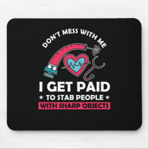 Stab People Phlebotomy Phlebotomist Blood Gift Mouse Pad