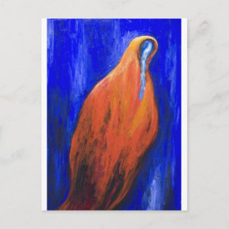 Stabat Mater Dolorosa Red ( Christian surrealism ) Postcard