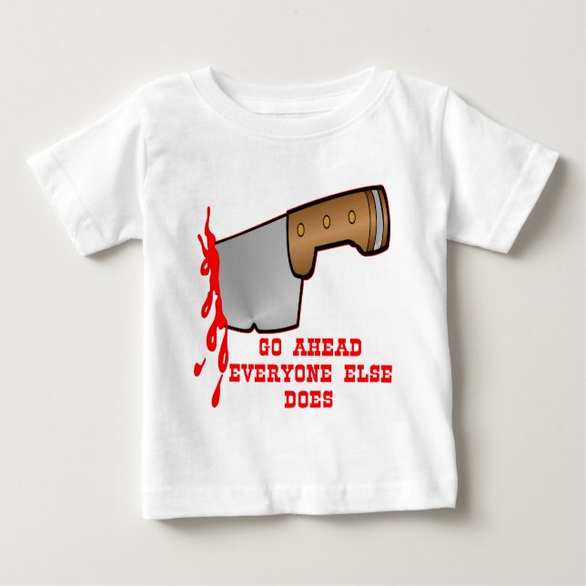 Stabbed By Knife In The Back Baby T-Shirt (Front)