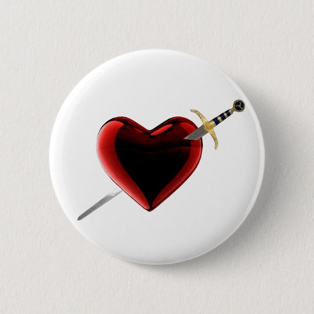 Stabbed In The Heart Button (Front)