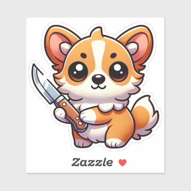 Stabbility: Kawaii Corgi Vinyl Sticker (Sheet)