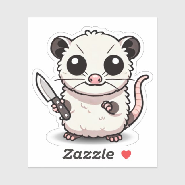 Stabbility: The Kawaii Possum Vinyl Sticker (Sheet)