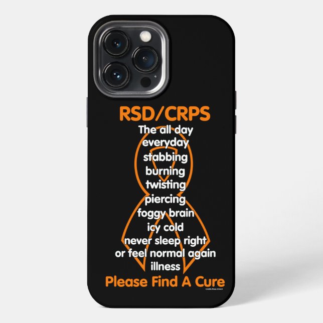 Stabbing Burning Twisting...RSD/CRPS iPhone Case (Back)