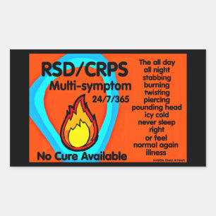 Stabbing Burning Twisting...RSD/CRPS Rectangular Sticker