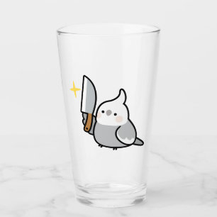 Stabby Cockatiel (Whitefaced) Glass Cup