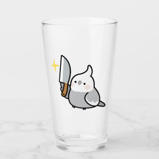 Stabby Cockatiel (Whitefaced) Glass Cup