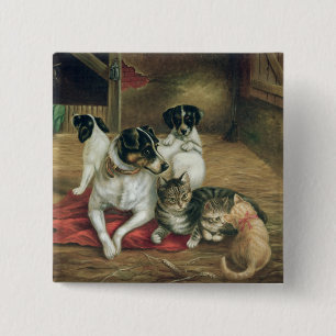 Stable friends 15 cm square badge