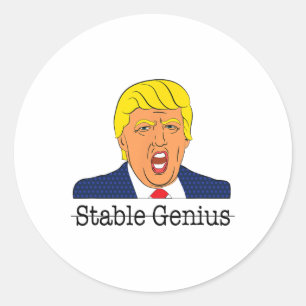 Stable Genius Donald Trump Classic Round Sticker