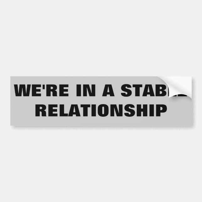 Stable Relationship / Horse Trailer Bumper Sticker (Front)