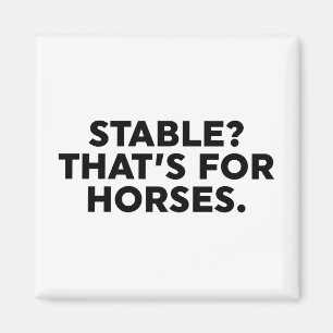 Stable? That's For Horses. Magnet