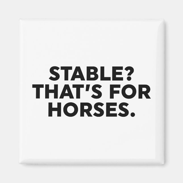 Stable? That's For Horses. Magnet (Front)