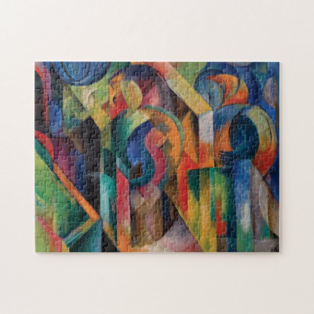 Stables By Franz Marc Jigsaw Puzzle (Horizontal)