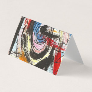 Staccato-Abstract Art Brushstrokes Business Card