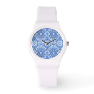 Staccato Blue Abstract Soft Pastel Art Watch