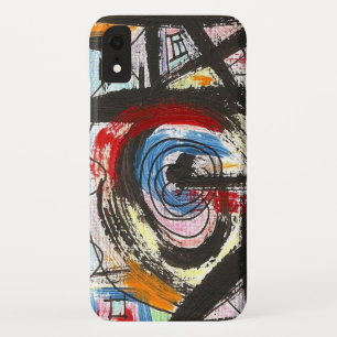 Staccato-Hand Painted Modern Art iPhone XR Case